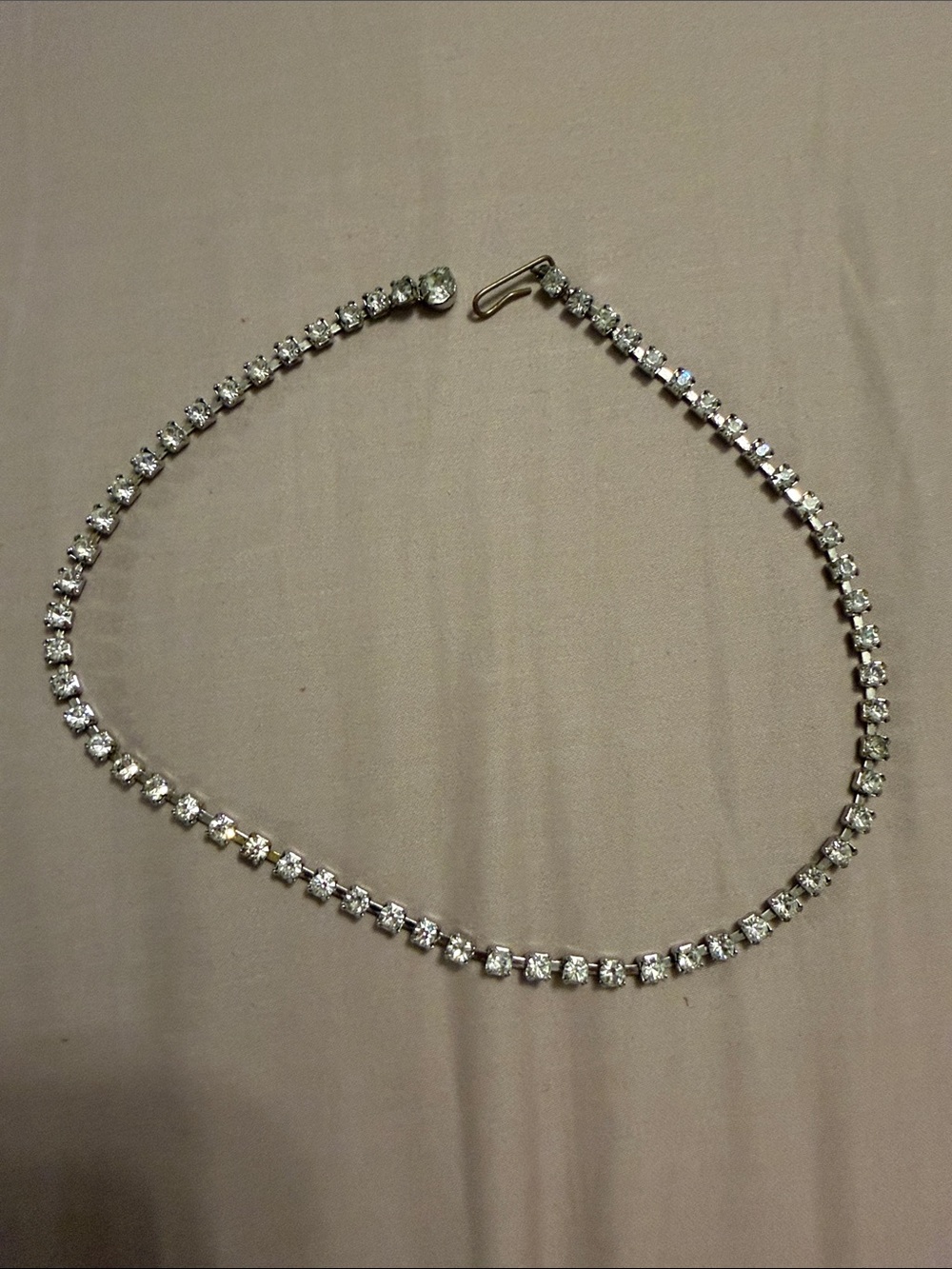 Silver Clear Crystal Tennis Necklace - Elegant Sparkle
